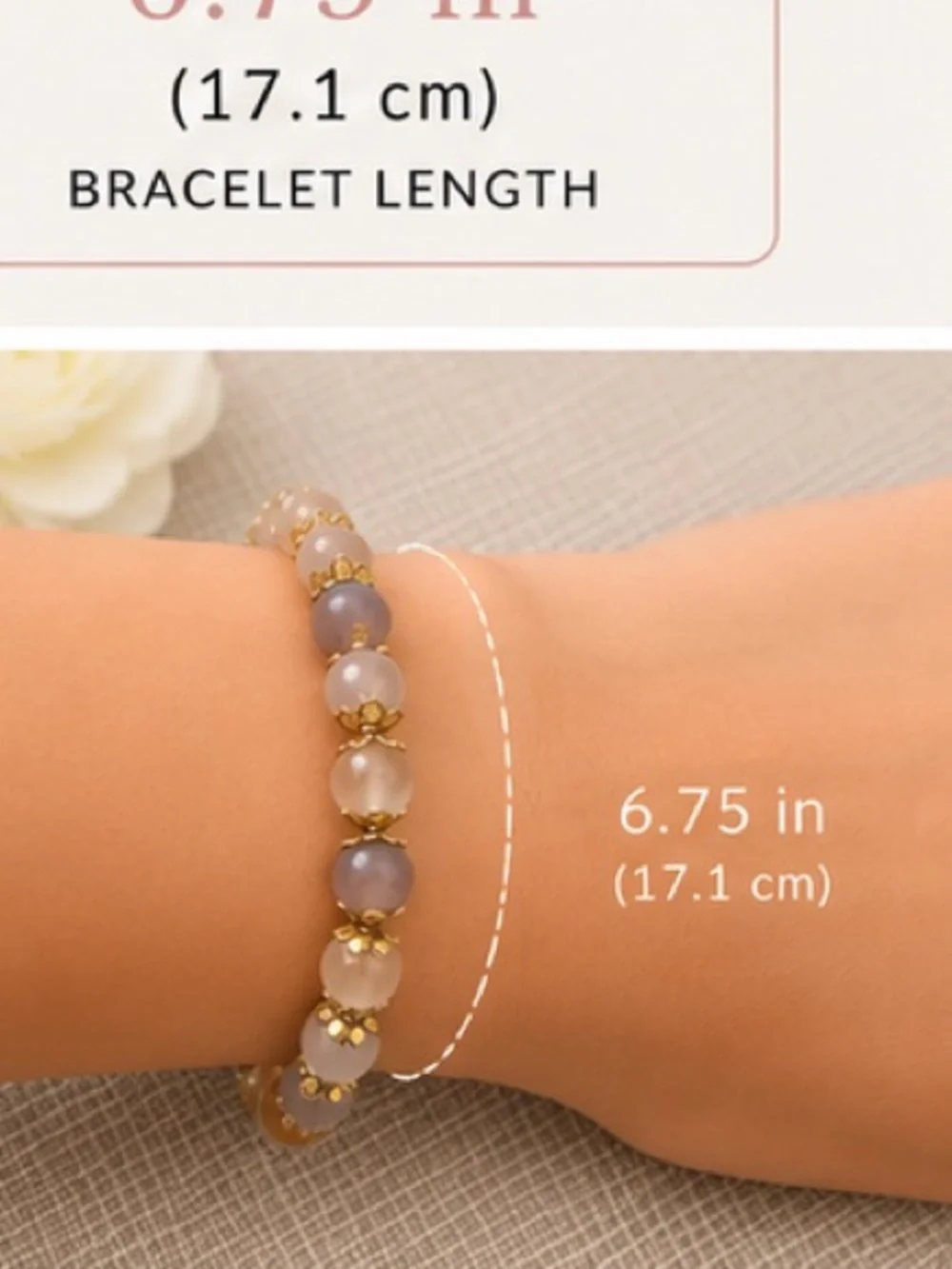 Gold Accent Multicolor Beaded Stretch Bracelet - Women Jewelry
